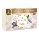 Pack Sabonete Rosa Branca Patchouli Francis 6 Unidades 90g