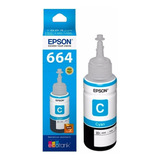 Tinta Epson Original T664 70ml Color Cyan