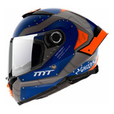 Casco Integral Mt Thunder 4sv Cheep Azul Mate En Aolmoto