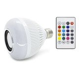 Lâmpada Luz Led Rgb Bluetooth Caixa Som + Controle 