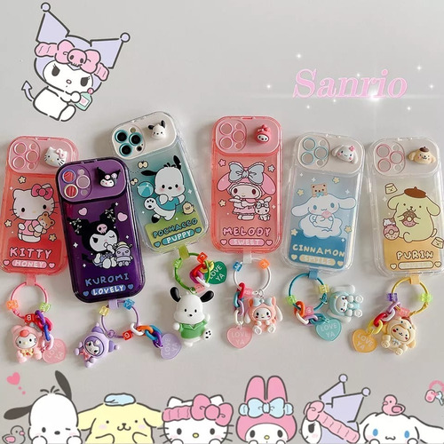 Funda Hello Kitty Melody Kuromi Para iPhone + Cristal