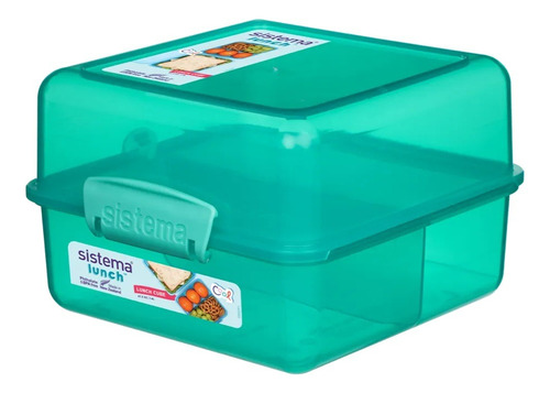 Contenedor Vianda Escolar Sistema Lunch Cubo - 3 Divisiones 