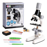 Kit Microscopio Compuesto Con Luz 100x A 450x + Accesorios