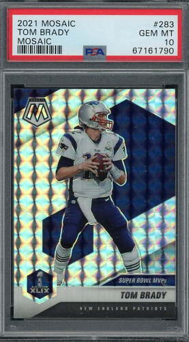 Tom Brady 2021 Panini Mosaic Silver Prizm Football Card 283 