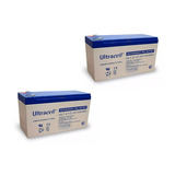 2 Baterias Ultracell Alarma Ups Seguridad Led Gel 12v 7a 7 A