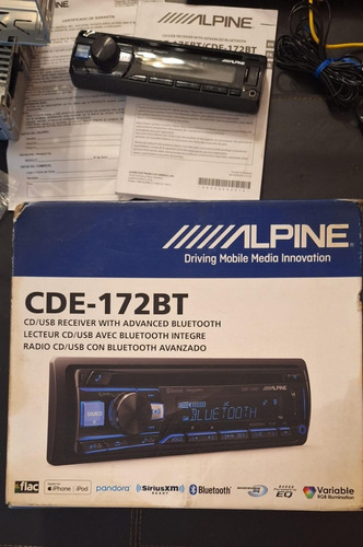 Stereo Para Auto Alpine Cde 172 Bt Con Usb Y Bluetooth