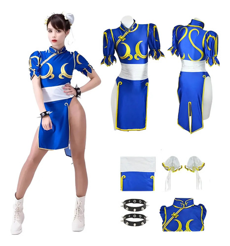 Traje De Cosplay Sexy De Chun Li For Mujer De Halloween 2025 | Envío gratis
