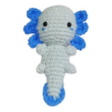 Muñeco Amigurumi De Ajolote Celeste