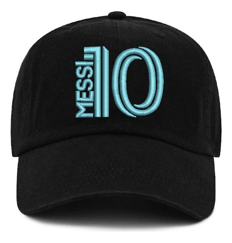 Gorro Jockey Visera Curva Messi 10 Futbol Bordado