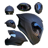 Casco Para Motociclista Biker Deportivo Xtrong Negro Mate