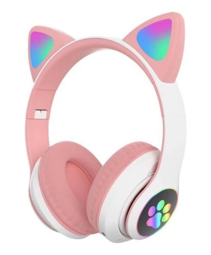 Audífonos Rgb Para Oreja De Gato Bluetooth 5.0 Bass Noise