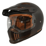 Casco Para Motociclista Retro Xtrong Xtr380 Fibra De Carbon 