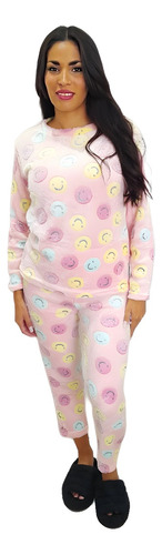 Pijama Peluche Mujer Polar Super Soft Luminoso Terrenal 9090