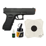 Airsoft Spring Pistola Full Metal Rossi Glock V20 + Kit Arms