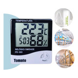 Relógio Despertador De Mesa Com Temperatura Digital Moderno 