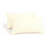 Funda Almohada Blanca Pack X2 Beige