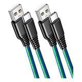 Cable Usb Tipo C, 2pack 6ft Cargador Rápido Para Samsung