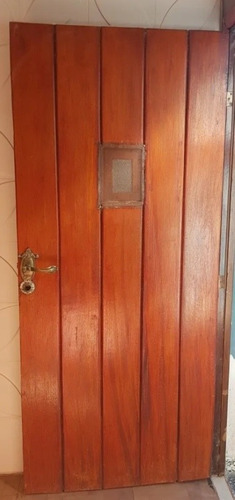 Puerta De Madera Para Restaurar Sin Marco Con Ventanita