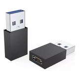 Pack 2 Adaptador Usb A Usb C Para Cable Cargador Lightning