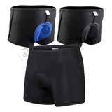 2pcs Shorts De Ciclismo Pantalones Con Cojín Esponja Negro