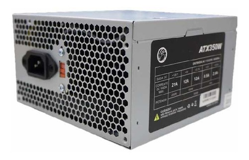 Fonte Real 350w Atx 24 Pinos C/ Cabo De Força