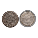 Moneds Histórica Chilena Año 1927   Dos  Y Un Peso De Plata