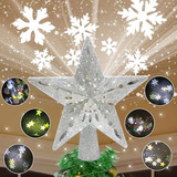 Cima De Árbol De Navidad Estrella Iluminada 6 Modos De...