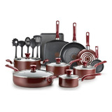 Set De Cocina T-fal Easy Care 20 Piezas Rojo - Importado