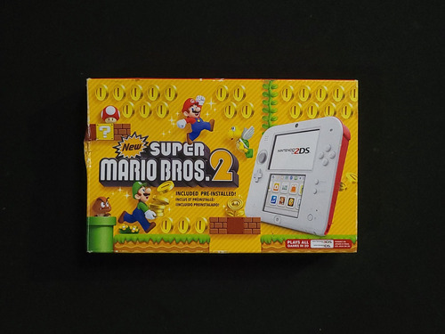 Nintendo 2ds Blanco + Rojo + New Super Mario Bros 2 + Caja