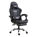 Silla Gamer Reclinable Giratoria Ergonómica Con Reposapiés