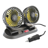 Ventilador Doble Auto Coche Portátil Potente 2 Velocidades