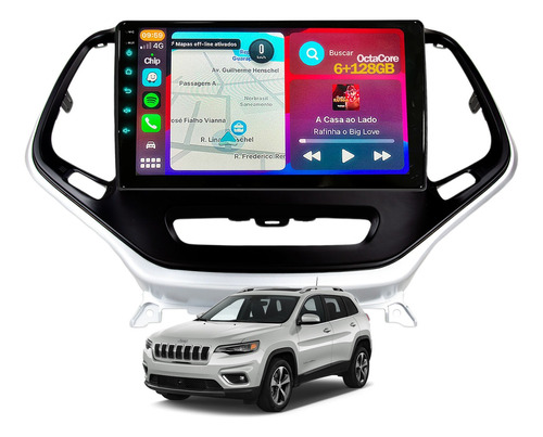 Central Multimidia Android 13 Qled Carplay 128gb 6 Bluetooth