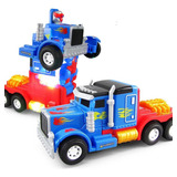 Carro Robot Transformers Tractomula Optimus Niños + Bateria