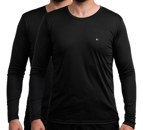 Kit 2 Camisetas Dry Fit Sandrini Esporte Treino Manga Longa