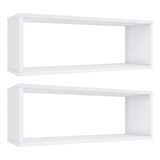 Kit 02 Nichos 50x25 Branco 15cm De Profundidade Decoração