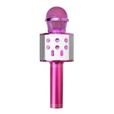 Micrófono Wsier Ws-858 Dinámico Omnidireccional Color Rosa