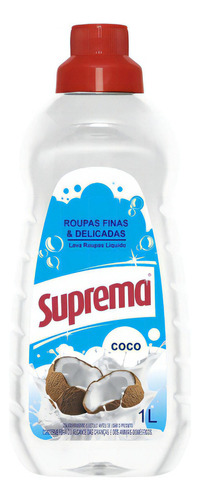 Sabão Líquido Suprema Roupas Finas & Delicadas Coco Coco Antibacterial Garrafa 1 L