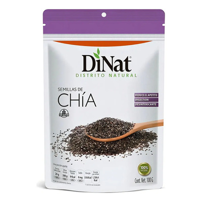 Chia Entera Dinat 100g Tooping Natural | MercadoLibre