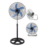 Ventilador Oryx 3 En 1 Pie Pared Piso 5 Aspas 45cm 18  90w Negro