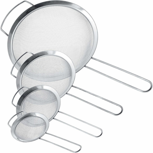 Juego De 4 Piezas Coladores Cernidores Escurridor Acero Inox