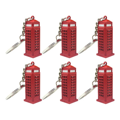 Cabina Telefónica Vintage De Londres, 6 Llaves De Coche Brit