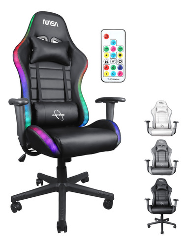 Silla De Escritorio Nasa Pro Gamer Ergonómica Lighting Led