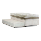 Cama Box Herval Solteiro Amore, 62x96x203, Colchão Auxiliar Cor Branco