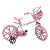 Bicicleta Bicicletinha Infantil Aro 14 Hello Kitty Bandeiran