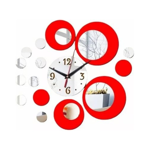 Reloj De Pared 3d Tamaño 50 * 50 Cm Colores Decoracion Hogar