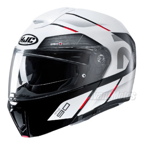 Casco Moto Hjc Rebatible Rpha 90s Bekavo Blanco Avant