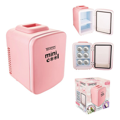 Mini Refrigerador Portatil Frigobar De 4 L Cold Hot Timco Rosa | Envío gratis