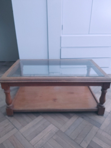 Mesa Ratona De Madera Y Vidrio