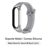 Correa De Silicona Caja Metal Para Xiaomi Mi Band 3/4/5/6 Gs