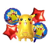 Bouquet Set Globo Cumpleaños Pikachu Pokemon Fiesta